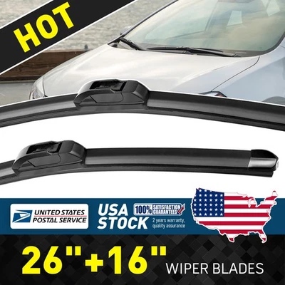 J-Hook Windshield Wiper Blades 26"+16" Replacement For Subaru WRX STI 2015-2018 - Imagem 1 de 4