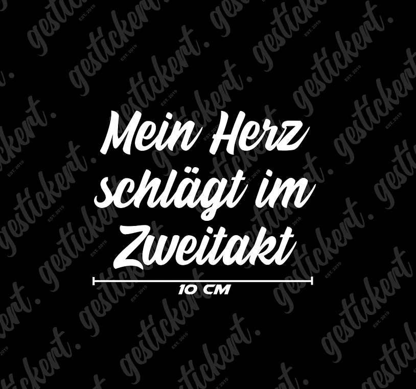 1x 10 cm Mi corazón late en dos tiempos pegatina adecuada para Trabant Trabbi Mofa - Imagen 1 de 1