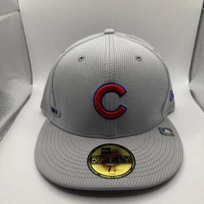 New Era 59FIFTY Chicago Cubs Raro Clubhouse Gris Sombrero Ajustado Talla 7 1/4 Foto 1 de 4