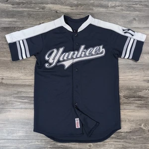 New York Yankees Derek Jeter Embroidered Jersey Stitches Size Medium MLB Y2K - Picture 1 of 13