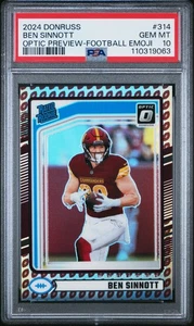 Emoji de fútbol Panini Donruss Ben Sinnott Optic Preview 2024 #314 PSA 10 - Imagen 1 de 2