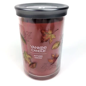 NEW Yankee Candle AUTUMN LEAVES 20 OZ Glass Jar 2-Wick Scented Candle - Picture 1 of 5