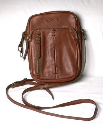 American Leather Co. Cleveland 南北斜挎包红色手套皮革  — 第 1/4 张图片