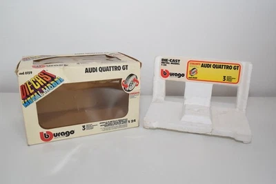 B83 1:24 BBURAGO BURAGO 0159 159 AUDI QUATTRO GT SCATOLA VUOTA ORIGINALE BUON... - Immagine 1 di 4