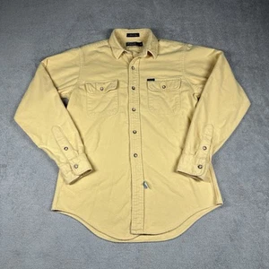 Polo Ralph Lauren vintage camicia uomo 18 tasche flanella gialla anni 80 made in USA - Foto 1 di 12