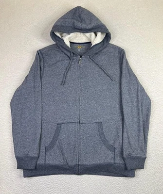 Club Room Sudadera con Capucha Para Hombres 2XL Azul Sherpa Forrada Cremallera Completa Sudadera Chaqueta Foto 1 de 4