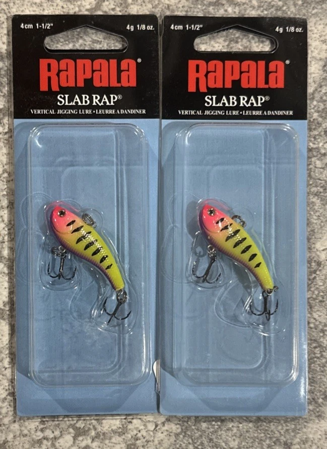 2 paquetes de cabeza giratoria Rapala Slab Rap 04 SLR04 Foto 1 de 1