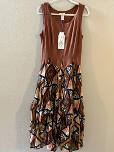 Kaktus Bubble Dress Maxi African Print NWT mrsp: $79.00 SZ: Medium Ships FREE!! - Picture 1 of 8