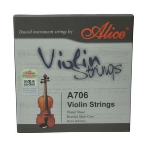 Alice Violin Strings Braided Steel Core Ni-Fe Winding 4/4-1/8 A706 - Picture 1 of 4