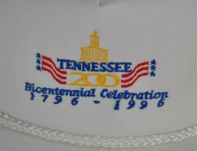 Tennessee 200 Celebración del Bicentenario 1796 1996 Snapback Blanco Nuevo de Lote Antiguo De Colección Foto 1 de 4