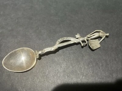 Cuchara de recuerdo vintage plateada ESPAÑA España BULL FIGHTER Matador 4,5" / 11,6 gr Foto 1 de 4