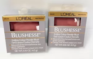 New (2) L'Oreal BLUSHESSE Endless Colour Powder Blush - MAUVE/MAUVELOUS *RARE - Picture 1 of 5