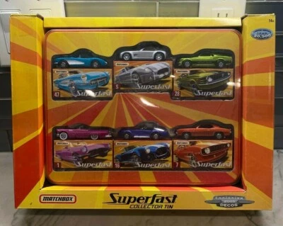 Matchbox Superfast Collector Tin Exclusive 2005 Decos with 6 Cars - Image 1 of 2