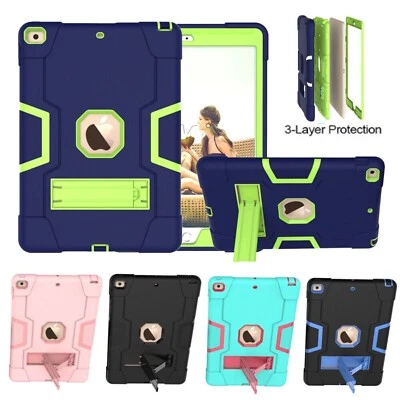 For iPad 2nd 3rd 4th 5th 6th 7/ 8th Gen Rugged Shockproof Heavy Duty Stand Cover - Image 1 of 4