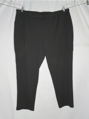 PANTALONES CARGO LISA RINNA NEGROS TIRO ALTO 30" ENTREPIERNA TALLA 3X #Z624 Foto 1 de 2