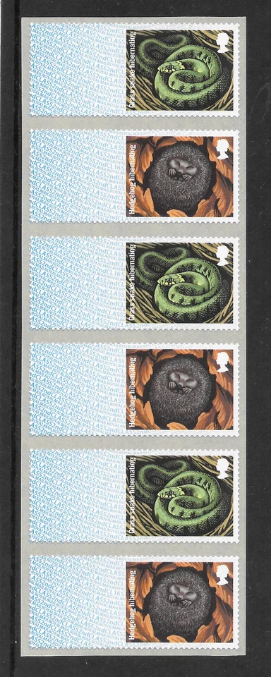 POST & GO: HIBERNATING ANIMALS (2ND CLASS) - STRIP OF 6 BLANK LABELS    (CL16S) - Image 1 of 1