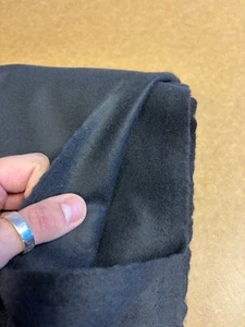 5 Metres Dark Grey (almost Black) 90% Wool 10 % Cashmere Heavy Melton Fabric - Picture 1 of 3