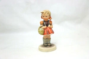 Goebel Hummel School Girl w/ Basket & Bookbag 81 2/0 TMK3 AS IS - Picture 1 of 7