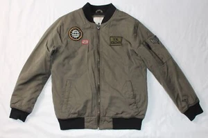 Zara Kids Boys Sz 9/10 Olive Green Bomber Jacket - Picture 1 of 10