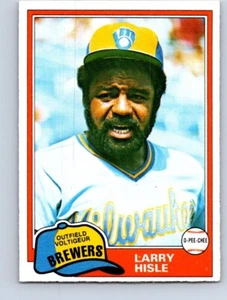 VINTAGE BASEBALL CARD O-PEE-CHEE 1981 MILWAUKEE BREWERS LARRY HISLE NO33 - Picture 1 of 2
