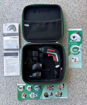 Bosch IXO Akkuschrauber mit Winkelaufsatz und 1 Exzenteraufsatz & Ladegerät - Bild 1 von 4