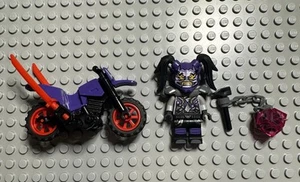 Lego Ninjago Ultra Violet (Oni Mask of Hatred) Minifigure w/ Bike 70641 - Picture 1 of 7