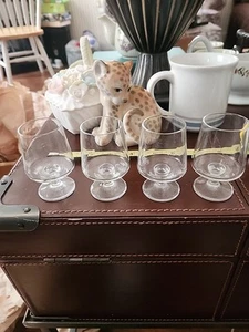 TWA RARE SHOT GLASSES TRANS WORLD AIRLINES X4 - Picture 1 of 4