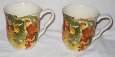 Set of 2 - 222 Fifth - Autumn Celebration - Coffee/Tea Mugs - Pre-Owned - Image 1 of 3
