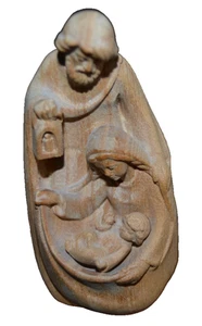 Tallado en madera Toni Baur Oberammergau tallas en madera Holy Family Jesus 2 piezas - Imagen 1 de 5