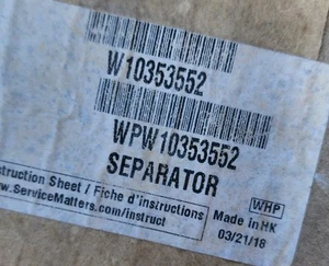 OEM Whirlpool Teil W10353552 Eisspender Schacht Separator Baugruppe Modul Teil NEU! - Bild 1 von 1