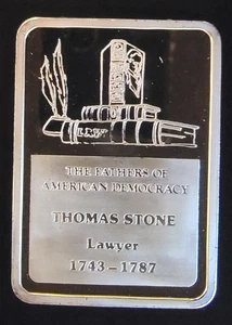 Fathers Of American Democracy Francis Hopkinson getönt - 0,999 Silber 1 Oz Kunstbarren - Bild 1 von 5