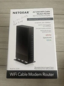 NETGEAR C6230 AC1200 WI-FI DOCSIS 3.0 Cable Modem W/Built-In Router - Picture 1 of 10