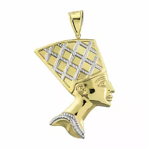 Ciondolo Taglio Diamante Egiziano Regina Nefertiti Legato 1/10° Oro Giallo Bianco - Foto 1 di 4