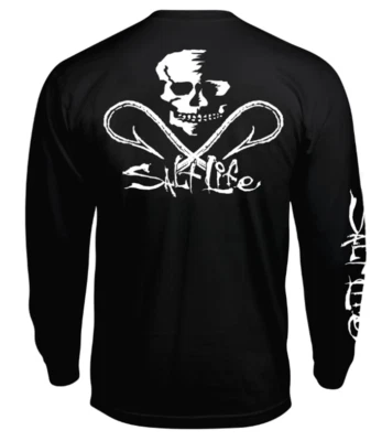 Mens Salt Life Skull & Hooks Long Sleeve Pocket T-Shirt - 2XLT/XLT/Lg Tall - NWT — 第 1/4 张图片