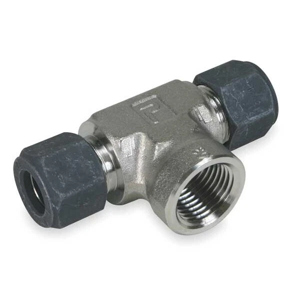 Parker 4-4-4 Obz-Ss 1/4" Cpi X Fnpt 316 Ss Female Branch Tee Lot Of 10 - Image 1 of 1