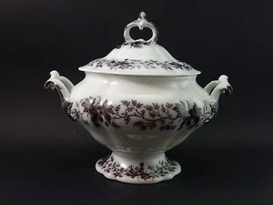 ANTICA RARA ZUPPIERA CENTROTAVOLA CERAMICA SARREGUEMINES U&Cie HUBLON 1800 - Imagen 1 de 12