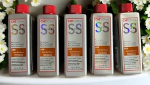 Chi Ionic Shine Shades flüssige Haarfarbe (3 Unzen) 4RB dunkelrotbraun - 5 Flaschen - Bild 1 von 7