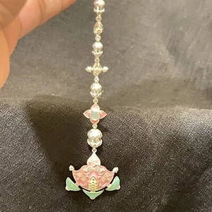 Amrapali Silver Headpiece Jewelry Maang Tikka Pink Green Enamel/floral Motifs - Picture 1 of 20