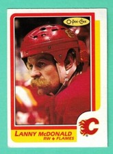 (1) LANNY MCDONALD 1986-87 O-PEE-CHEE # 8 FLAMES EX-MT CARD (G8616)