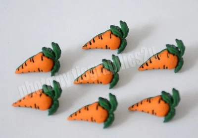 Carrots / Carrot Shape Shank Buttons / Buttons Galore / Easter ~ Spring - Image 1 of 3