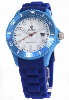 Cavadini Summer Watch Blue Turquoise Rotating Bezel 1 25/32in Taucherstyle - Image 1 of 4