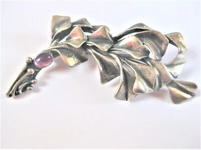 Spilla Argento 925 con Ametista, 18,29 G - Immagine 1 di 3