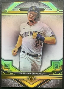 2024 TOPPS TRIPLE THRIPLE THREADS WILLIAM CONTRERAS MILWAUKEE BREWERS #74 BASE - Picture 1 of 2