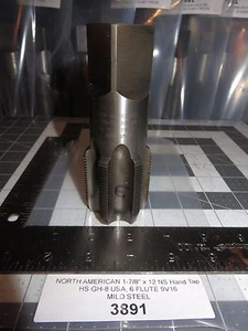 GRIFO DE MANO 6 FLAUTA DE ACERO SUAVE 9V16 DE ACERO SUAVE DE 1-7/8" x 12 NS HS GH-8 - Imagen 1 de 10