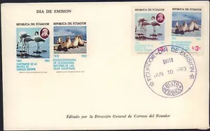 GALAPAGOS ISLANDS ECUADOR 1983 CHARLES DARWIN FDC - Picture 1 of 1