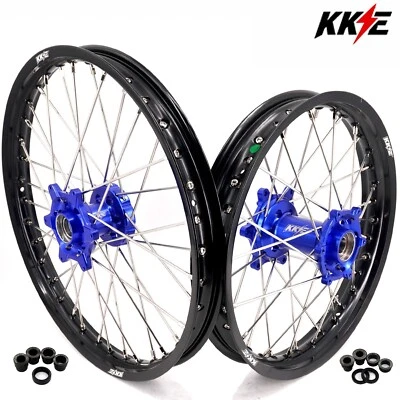 Ruedas para moto de cross KKE 21/19 para 2000-2002 KTM SX MXC EXC 125-520cc CNC buje azul Foto 1 de 4