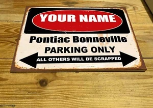 Your Name Personalized PONTIAC BONNEVILLE  KeramikSchild Keramik Wand Wandfliese - Zdjęcie 1 z 2
