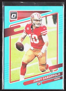 Donruss Optic #192 2021 Jimmy Garoppolo Aqua casi nuevo o mejor - Imagen 1 de 2