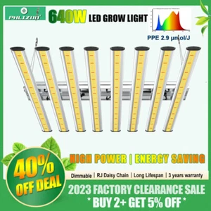 Phlizon 640W LED LM301B Grow Light Hydroponics 6x6ft Full Spectrum Dimmable Lamp - Picture 1 of 12