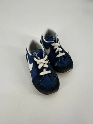 RARO De Colección Años 80 NIKE Bebé Niño Zapatos Azul Gamuza Tenis #830305 Talla 3.5 Foto 1 de 4